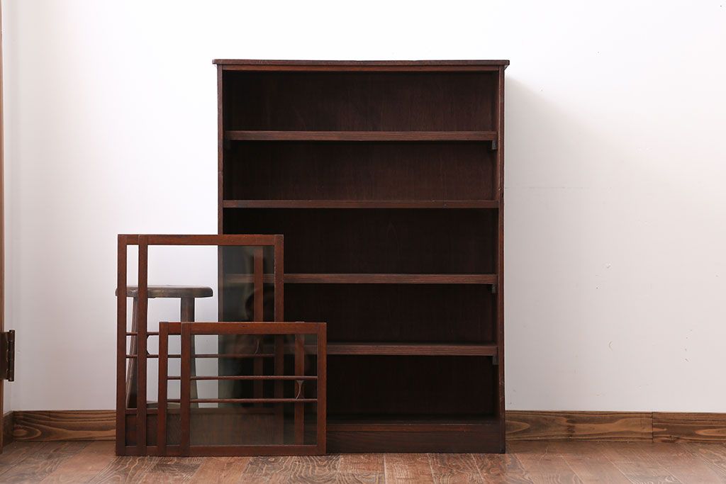 レトロ家具　昭和レトロ　ガラス戸棚