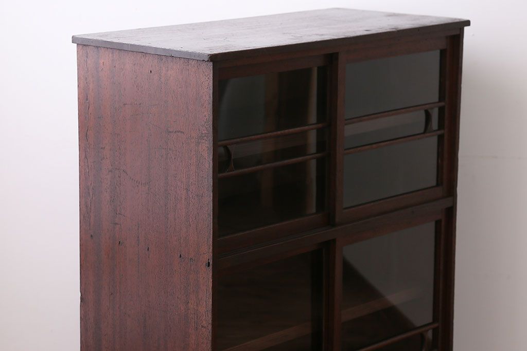 レトロ家具　昭和レトロ　ガラス戸棚