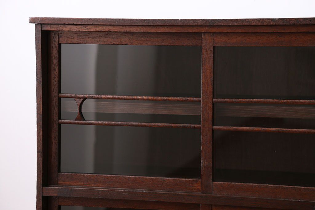 レトロ家具　昭和レトロ　ガラス戸棚