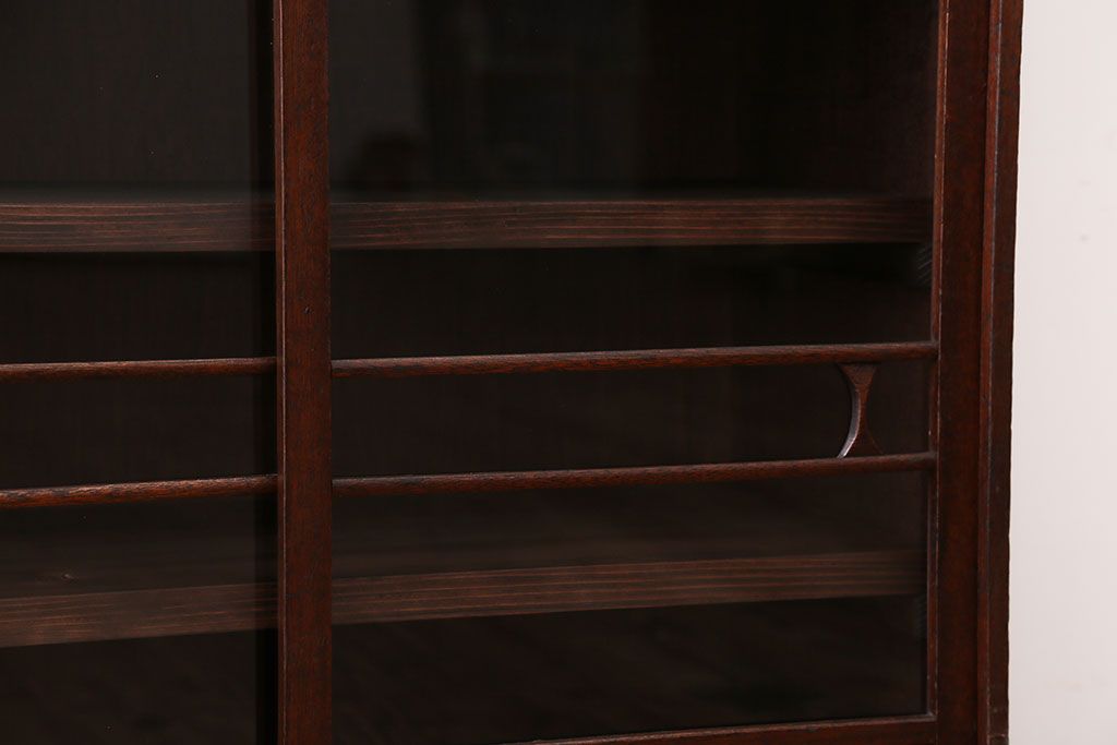 レトロ家具　昭和レトロ　ガラス戸棚