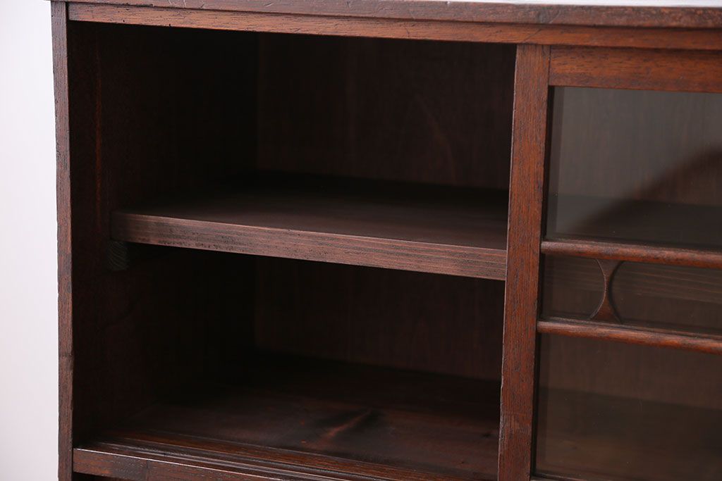 レトロ家具　昭和レトロ　ガラス戸棚