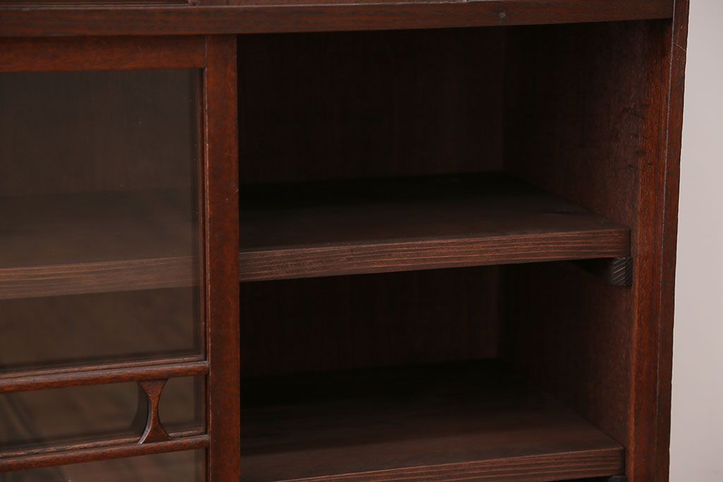 レトロ家具　昭和レトロ　ガラス戸棚