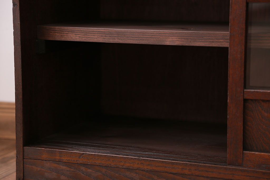 レトロ家具　昭和レトロ　ガラス戸棚