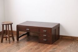 レトロ家具　昭和レトロ　4杯引き出し付き文机