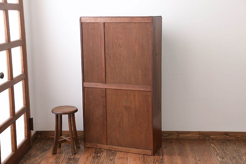レトロ家具　昭和レトロ　引き出し2杯付き!本棚