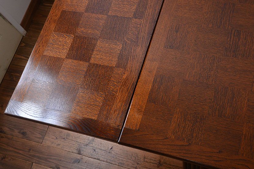 アンティーク家具　フランスアンティーク　パーケット　ドローリーフテーブル