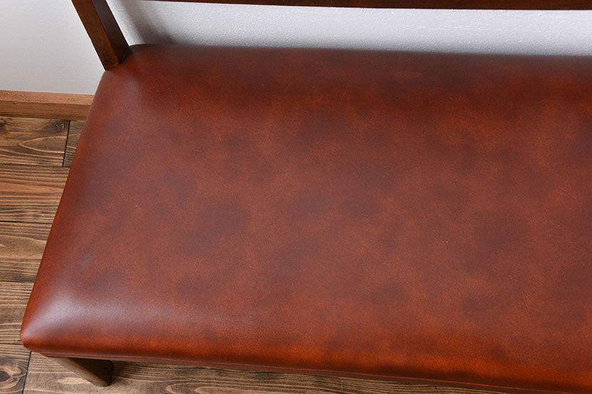 レトロ家具　昭和レトロ　ナラ材のベンチ