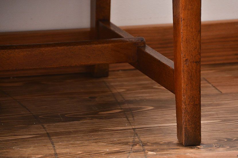 レトロ家具　昭和レトロ　ナラ材のベンチ