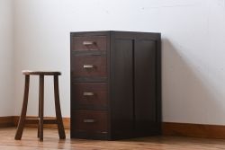 レトロ家具　昭和レトロ　シンプルで使いやすい4杯引き出し(1)