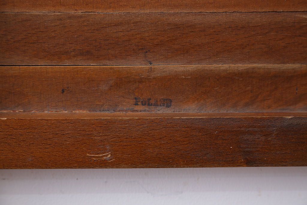 アンティーク家具　イギリスアンティーク　古い木製のフォールディングチェア2脚セット(2)