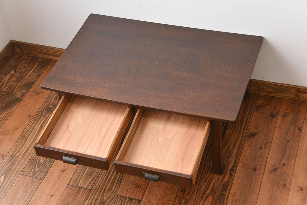 レトロ家具　昭和レトロ　古い木製の文机