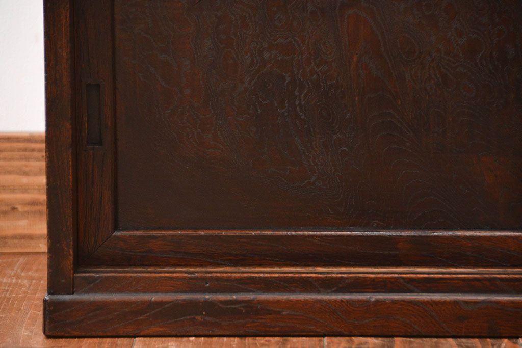 アンティーク家具　古民具・骨董　三方欅材の古い置き床(ローボード)