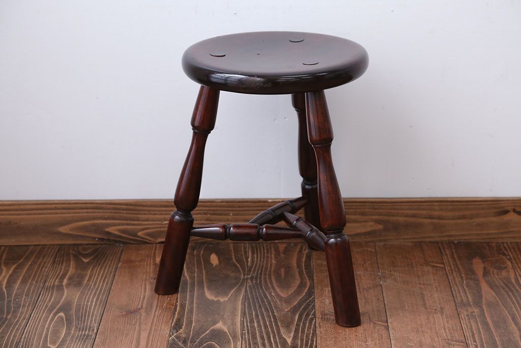 中古 松本民芸家具 三脚スツール(2) | ラフジュ工房