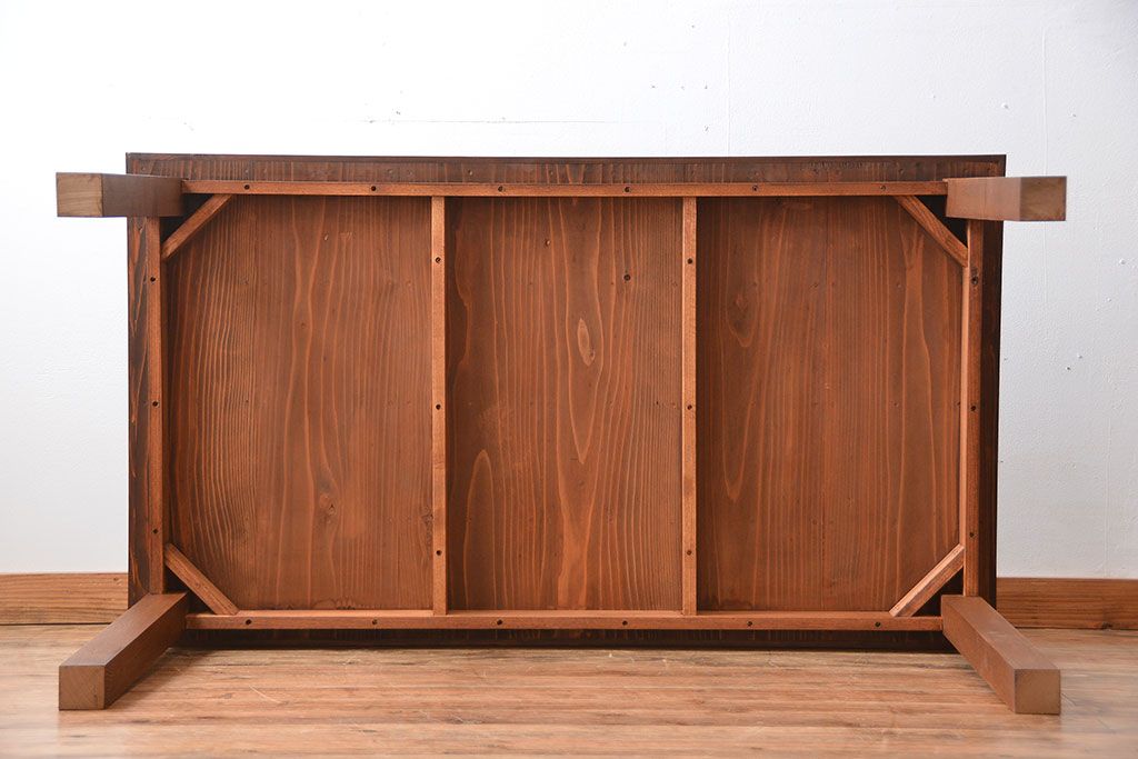 ラフジュ工房オリジナル 古材天板のダイニングテーブル(作業台)