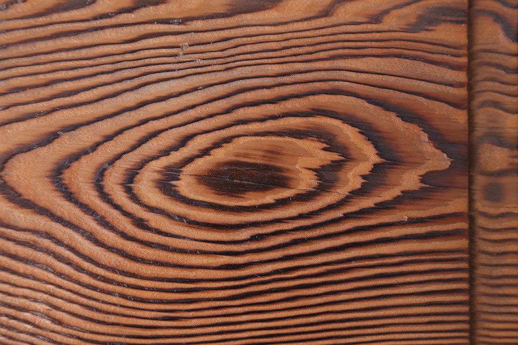アンティーク雑貨　民芸家具　高級な杉材の木目が美しい花台(飾り台)