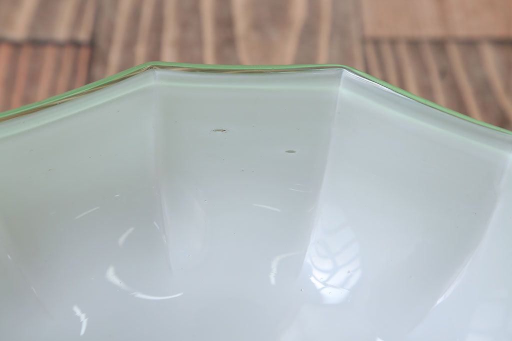 フランスアンティーク　被せガラスのおしゃれなガラスシェードペンダントライト(照明)