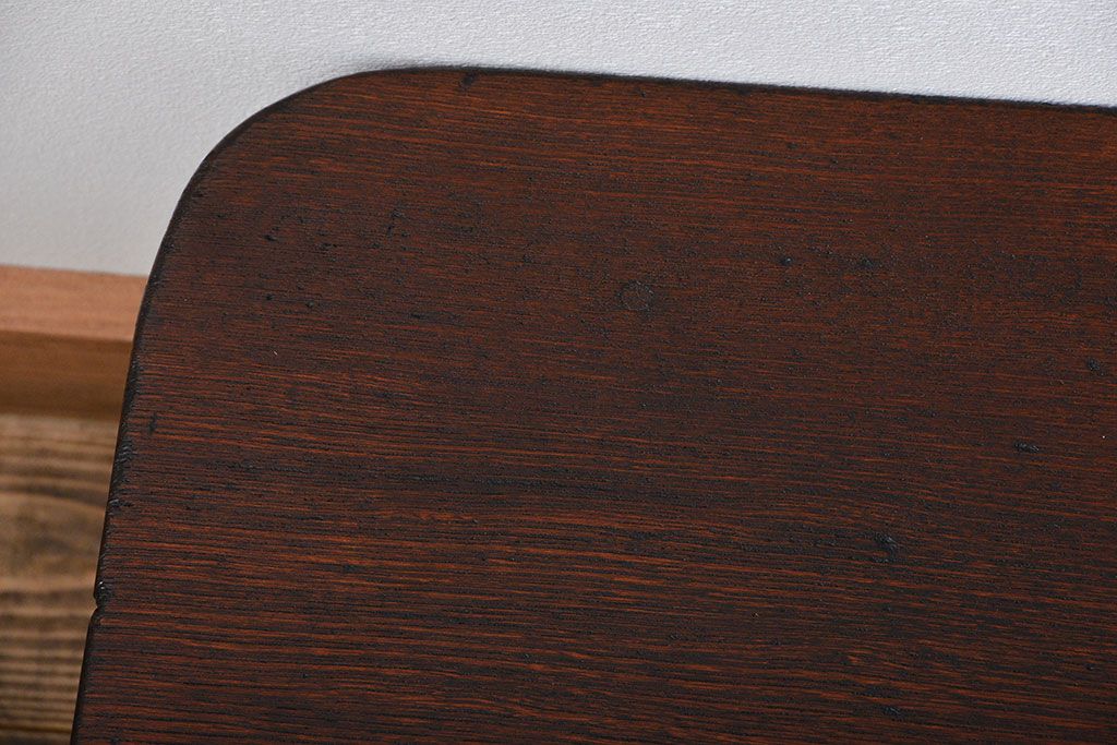 レトロ家具　昭和レトロ　古い木の長方形角ちゃぶ台