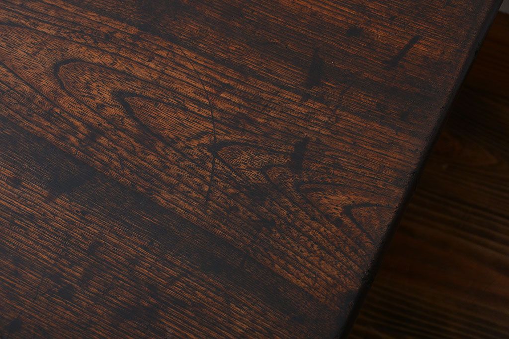 レトロ家具　昭和レトロ　脚折り畳み式!古い木製のアンティーク角ちゃぶ台