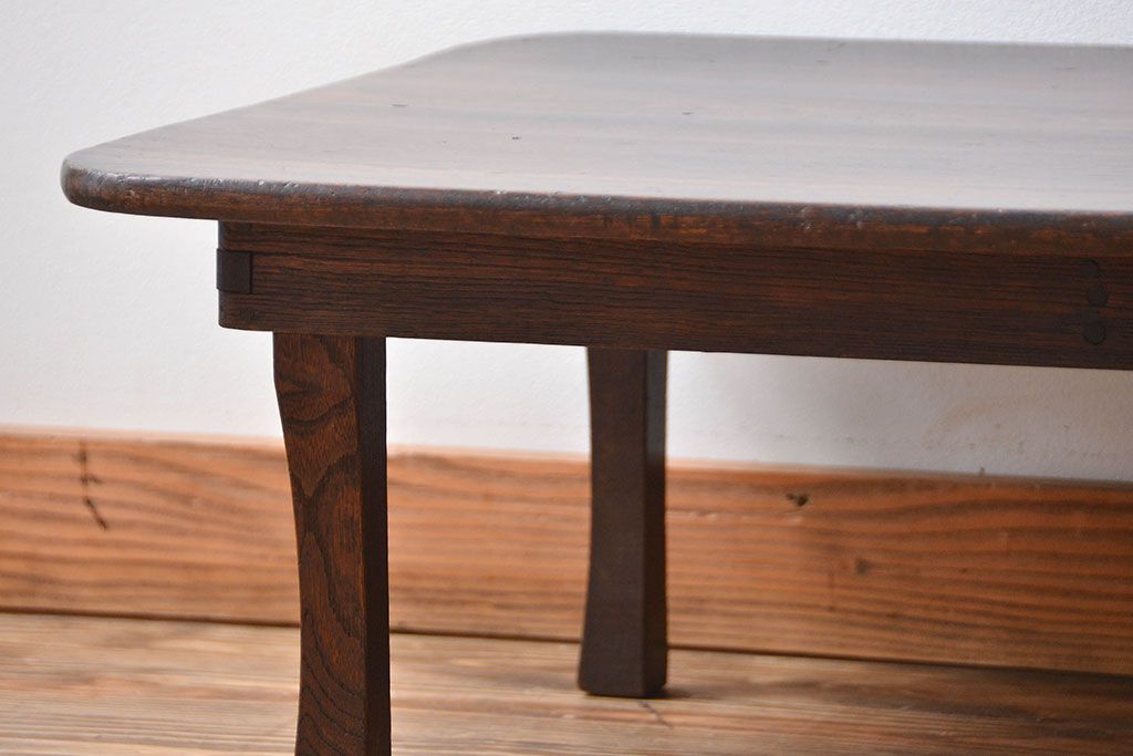 レトロ家具　昭和レトロ　脚折り畳み式!古い木製のアンティーク角ちゃぶ台