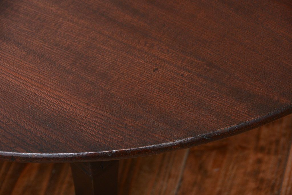 レトロ家具　昭和レトロ　脚折り畳み式!古い木製のアンティーク丸ちゃぶ台