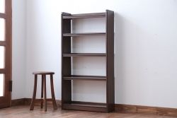 アンティーク家具　和製アンティーク　古い木のシンプルな本棚(飾り棚)