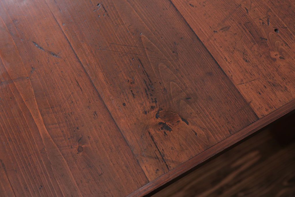 【ラフジュ工房オリジナル・ダイニングテーブル】 古材天板のダイニングテーブル(作業台)