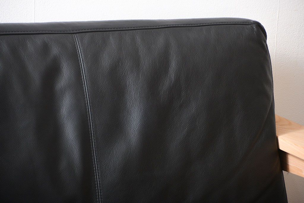 中古　アクタス　COTTO　牛革製3人掛けソファ(定価約23万円)