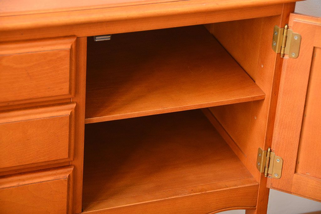 中古　カリモク　引き出し・戸棚付きコンソールテーブル