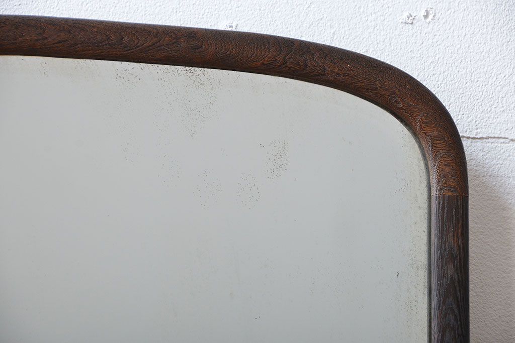 和製アンティーク　民芸家具　古い栗材の浮造り仕上げの高級ドレッサー(鏡台)