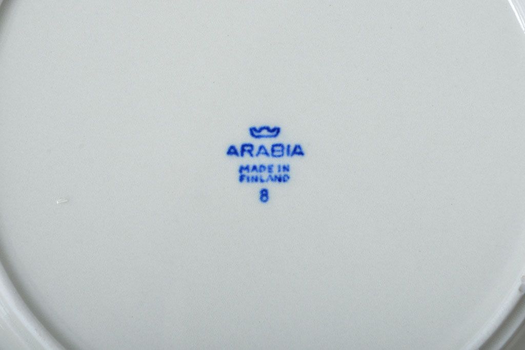 アンティーク雑貨　北欧ビンテージ　アラビア(ARABIA)アネモネ・中皿6枚セット