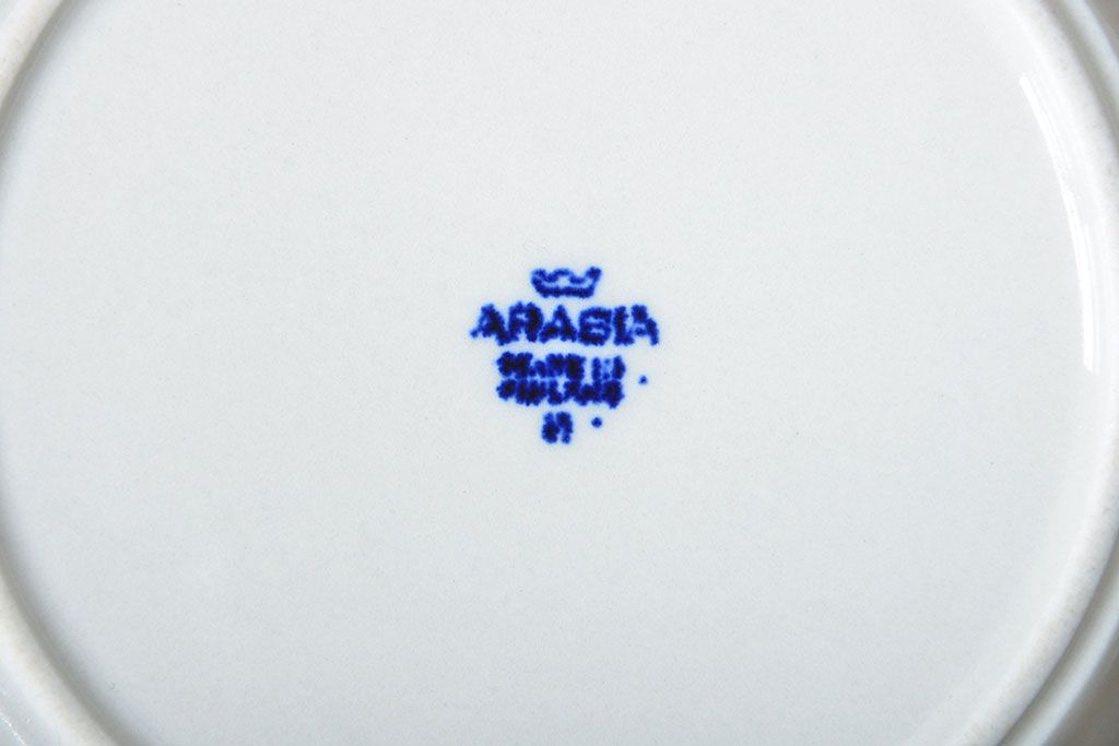 アンティーク雑貨　北欧ビンテージ　アラビア(ARABIA)アネモネ・スープ皿6枚セット
