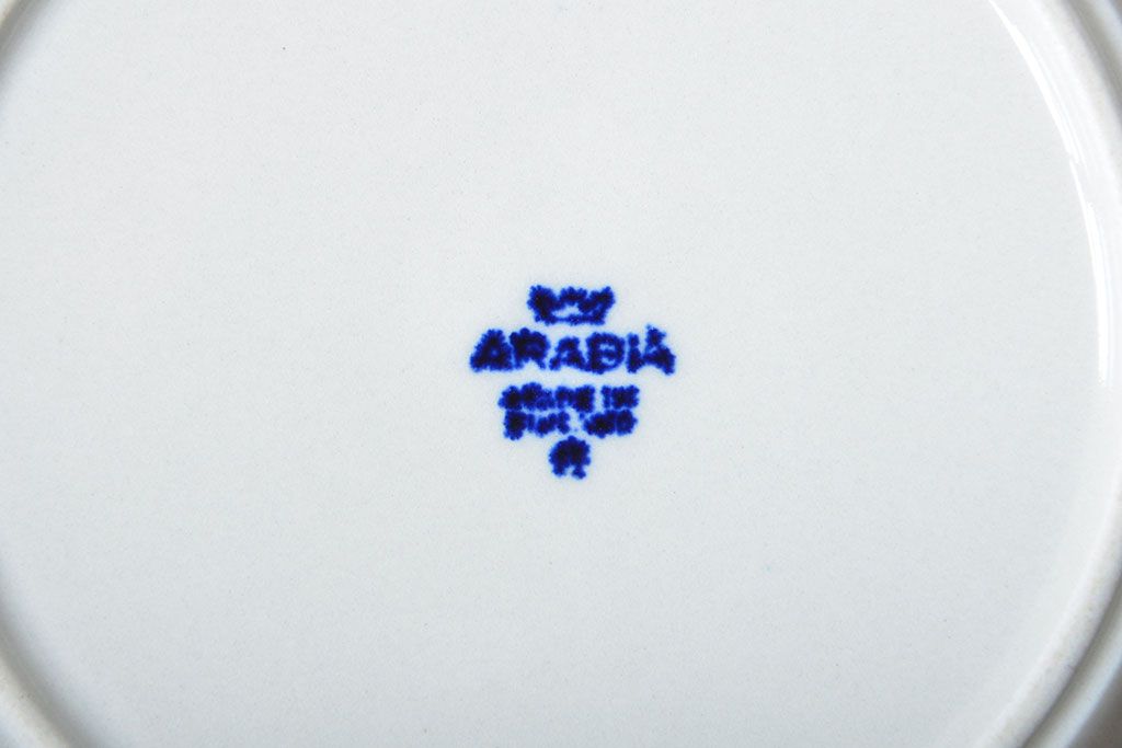 アンティーク雑貨　北欧ビンテージ　アラビア(ARABIA)アネモネ・スープ皿6枚セット