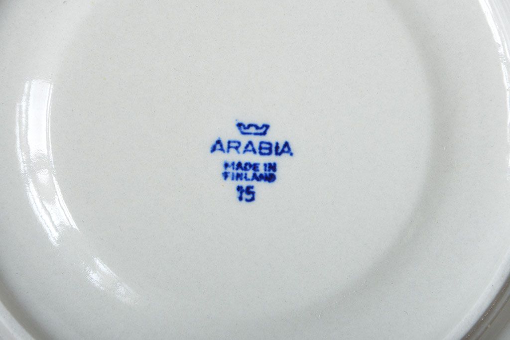 アンティーク雑貨　北欧ビンテージ　アラビア(ARABIA)アネモネ・カップ&ソーサー5客セット