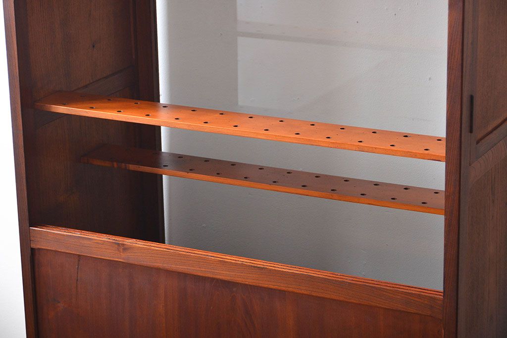 アンティーク家具　アンティーク　弓道の矢収納用　欅材のガラスケース