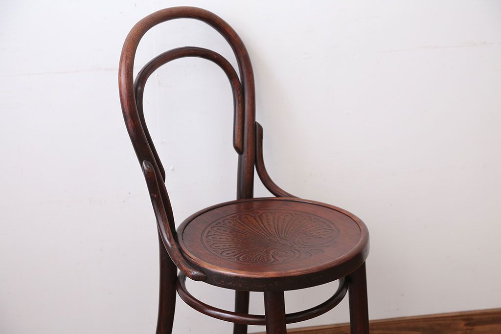 アンティーク家具　アンティーク　THONET(トーネット)社製バルーンバックベントウッドチェア(2)