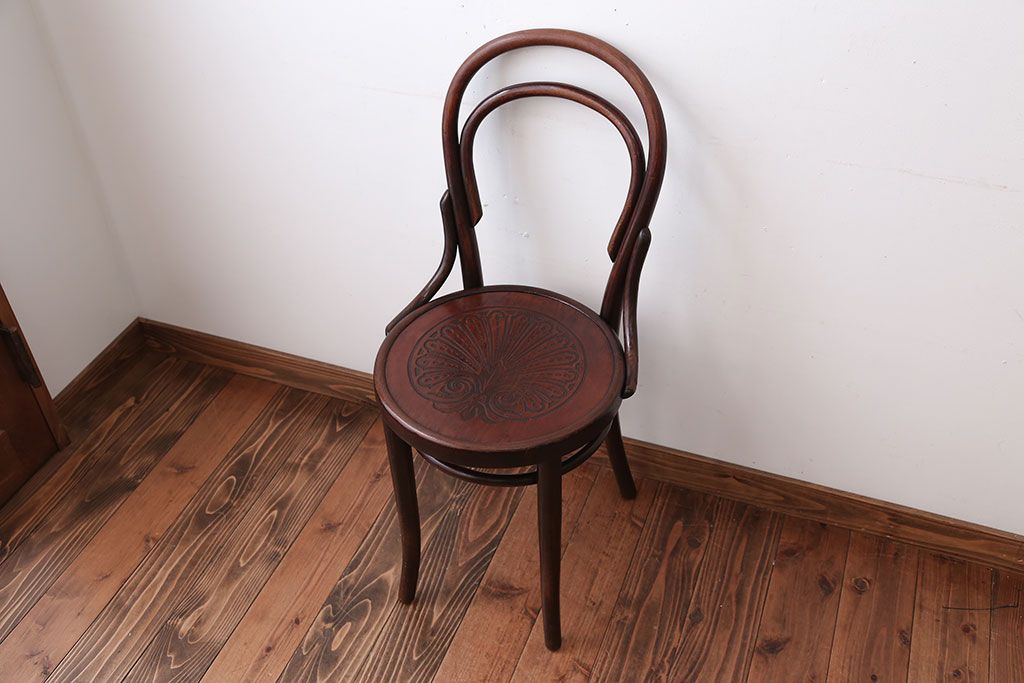 アンティーク家具　アンティーク　THONET(トーネット)社製バルーンバックベントウッドチェア(3)