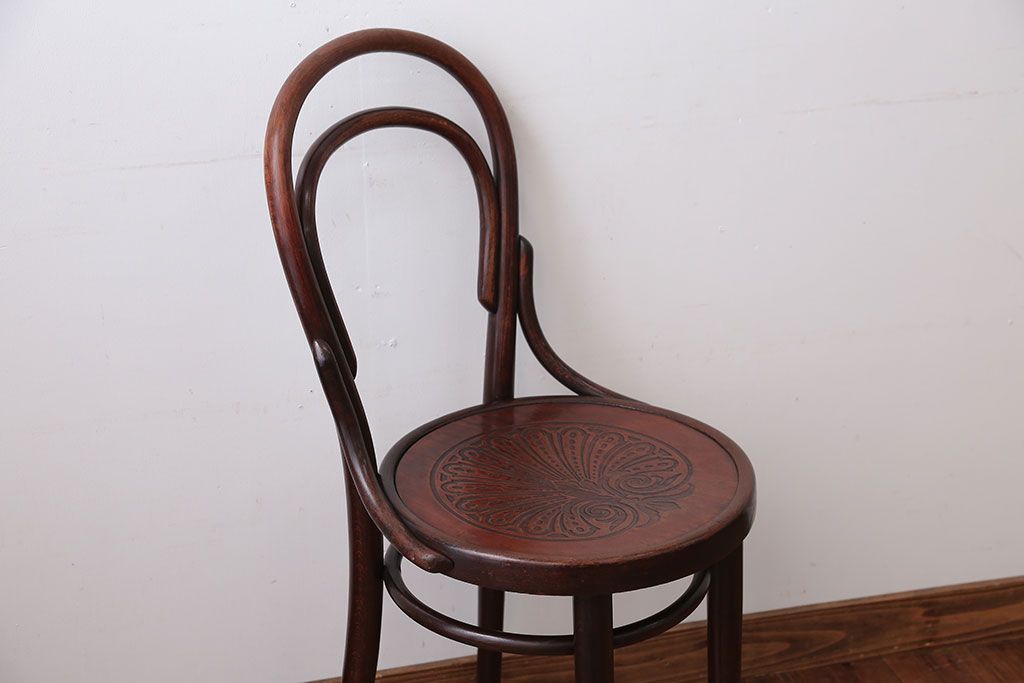 アンティーク家具　アンティーク　THONET(トーネット)社製バルーンバックベントウッドチェア(3)
