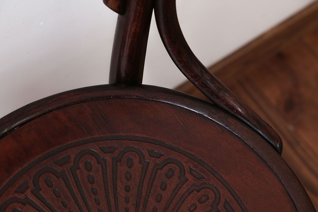 アンティーク家具　アンティーク　THONET(トーネット)社製バルーンバックベントウッドチェア(3)