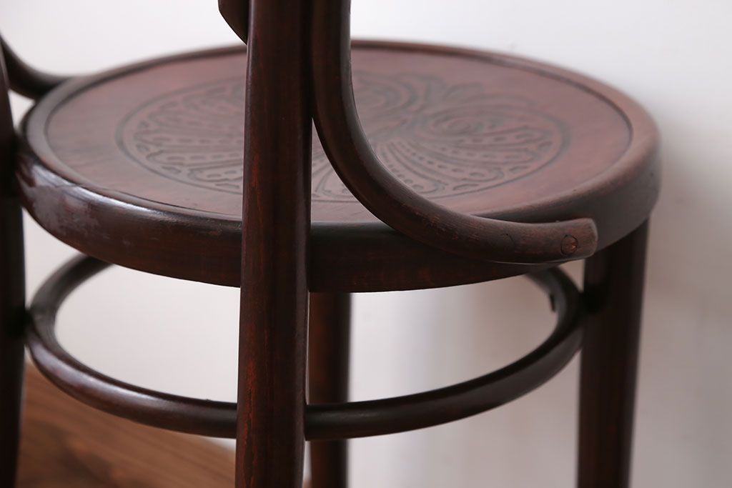 アンティーク家具　アンティーク　THONET(トーネット)社製バルーンバックベントウッドチェア(3)