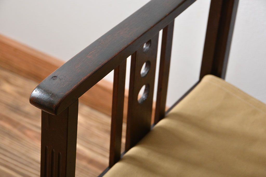 アンティーク家具　和製アンティーク　日本楽器(山葉・ヤマハ)文化椅子　折り畳み式ロッキングチェア(2)