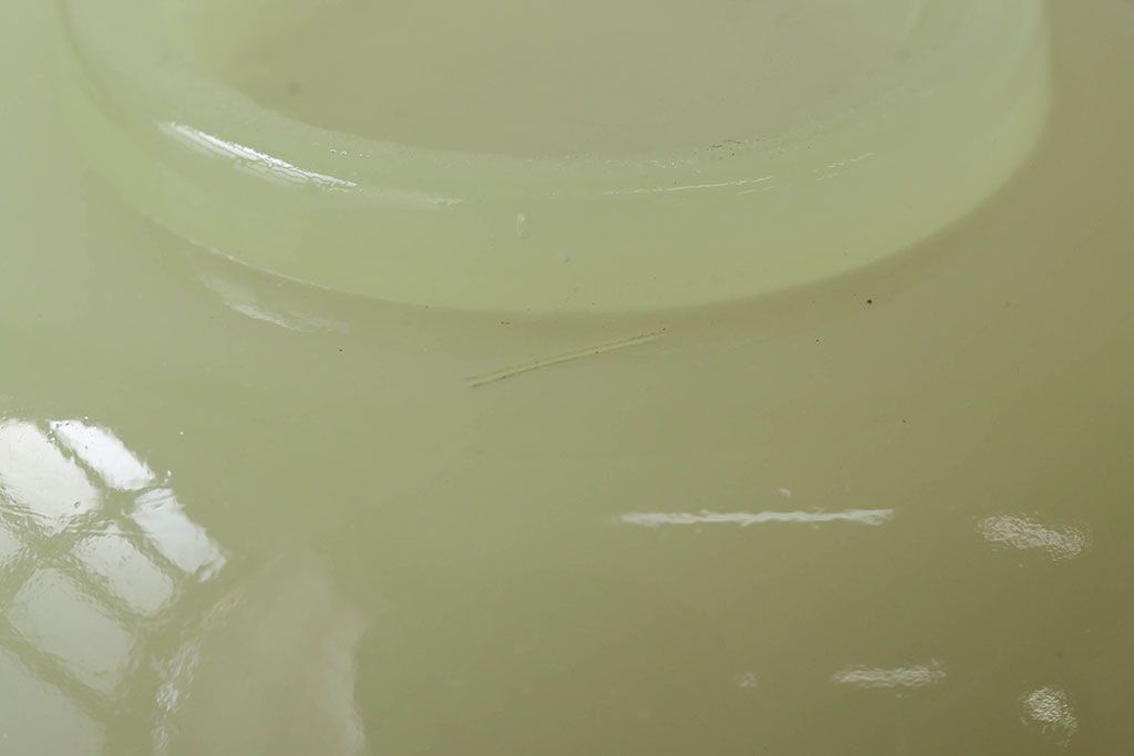 アンティーク雑貨　アンティーク　大正〜昭和初期・ウランガラス小鉢5個セット(氷コップ)(1)