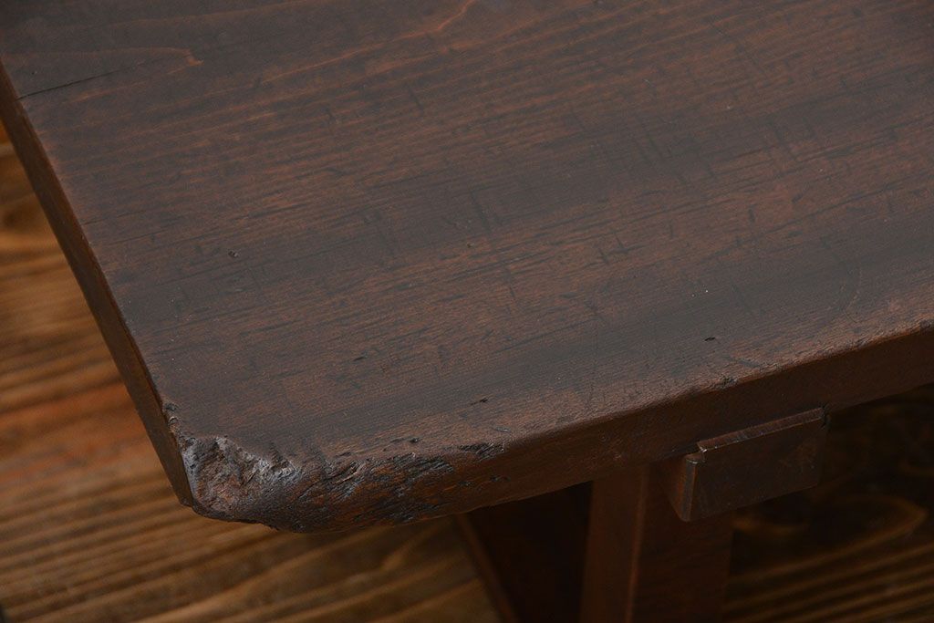アンティーク家具　アンティーク　古い木の味わい深い脚付き裁ち板