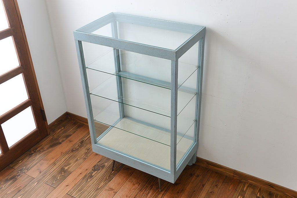 レトロ家具 昭和レトロ かわいい鉄脚!アンティークオープン