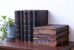 アンティーク雑貨　アンティーク　1899年古い洋書8冊セット(古書・アトリエ)