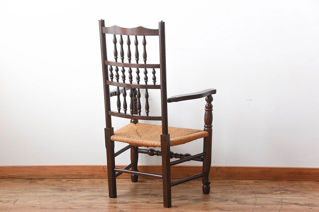 中古　松本民芸家具　21型スピンドルアームチェア(定価14万円)