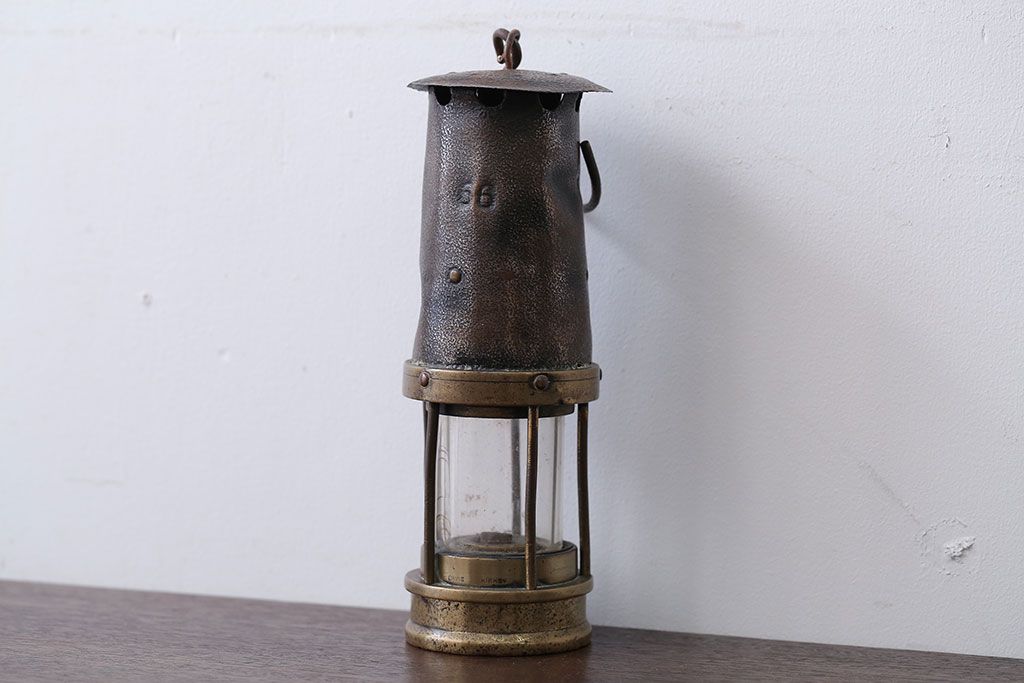 アンティーク雑貨　イギリスアンティーク　DAVIS KIRKBY社製　Miners Mining Lamp(安全灯・ランプ)