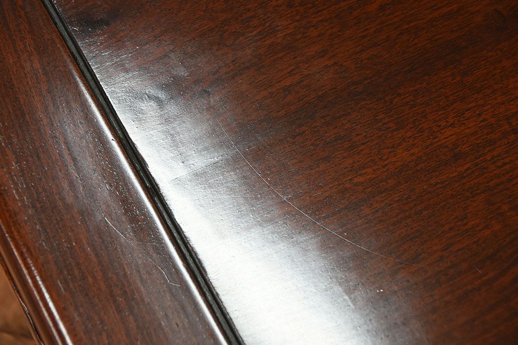 アンティーク　高級美品!彫刻が美しい唐木の大きな座卓