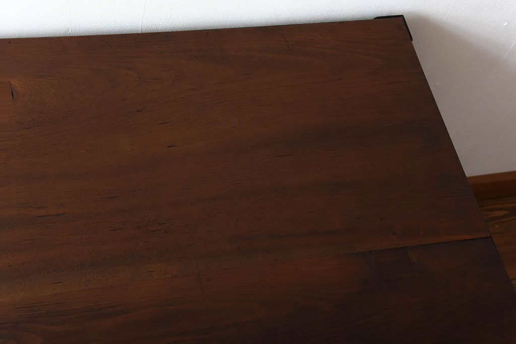 ラフジュ工房オリジナル　古材天板の鉄脚ダイニングテーブル