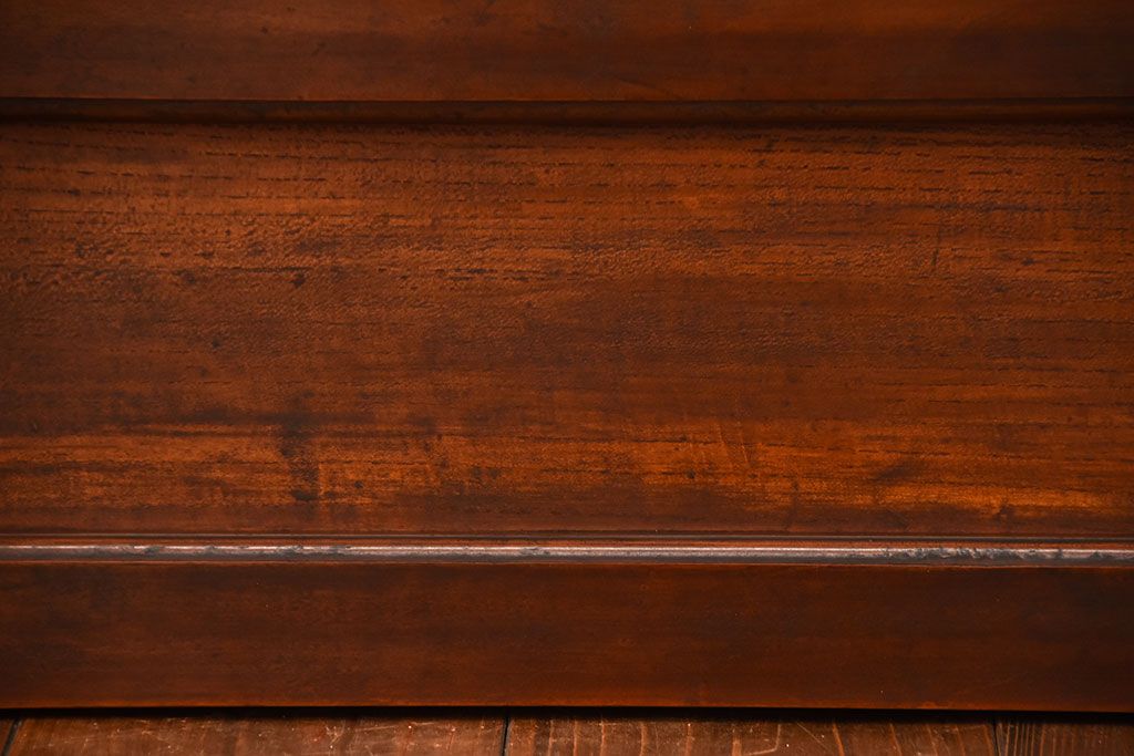 古民具・骨董　鏡板欅材のアンティーク引き戸2枚セット(2)