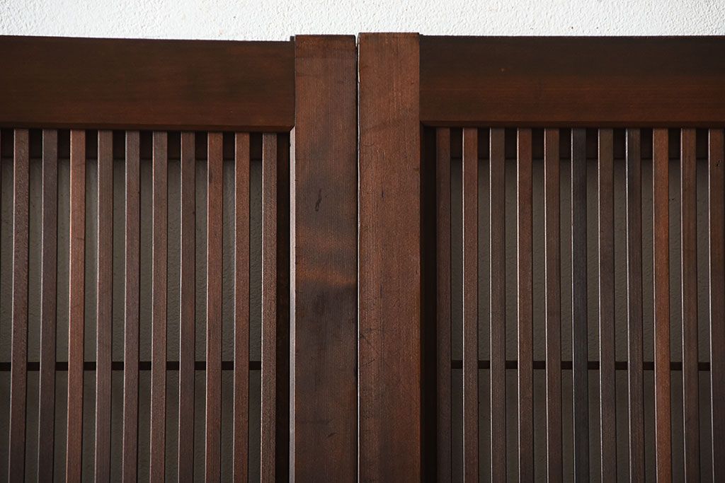 古民具・骨董　裏障子付き!アンティーク格子戸2枚セット